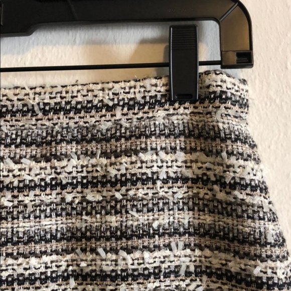 New Madewell Cross Weave textured tweed boucle striped suiting career mini skirt - Picture 5 of 12